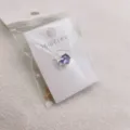 Elegante paarse edelsteen hanger ketting in doorzichtige verpakkingskaart voor dames. - Paars