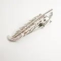 Zilveren veer dasclip voor heren zakelijk huwelijk stijlvolle metalen stropdasaccessoire. - Zilver