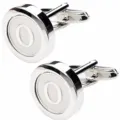 Men silver tone metal French shirt letter O cufflinks stylish business dress cuff studs accessory - Letter O
