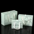Green drawer gift boxes with gold lines and ribbons. Perfect for boutique packaging and presents. - Small (17*12*5.8cm) / Green