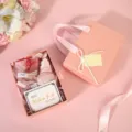 Coffret cadeau rose avec peluche et carte de vœux pour emballage d'anniversaire et fête. - Petit Ensemble Complet (17x12x5.8cm) / Rose