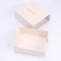 Beige minimalistische Schmuck-Geschenkbox, elegante Schubladenverpackung für Luxusaccessoires. - Geschenkbox (13.5x11x4.5cm)