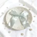 Elegante fiocco in nastro di raso azzurro per confezioni regalo, decorazioni nozze. - Azzurro