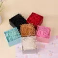 Colorful shredded paper filler for gift boxes, decorative square packaging box ornament set. - Raffia (20g) / 17x12x5.8cm
