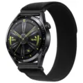 Correa de repuesto de nailon Trail Loop negra para relojes inteligentes, pulsera deportiva. - 20mm / Negro Profundo