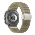 Μagnetικό λουράκι από νάιλον συμβατό με Samsung Galaxy Watch Ultra, σχέδιο κύματος 47mm. - Χρώμα Milk Tea