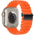Cinturino di ricambio in silicone ondulato compatibile con smartwatch, arancione vivace. - Nuova Arancione