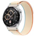 Correa de reloj de nailon alpino, correa deportiva tejida transpirable para relojes inteligentes. - 20mm / Blanco Leche