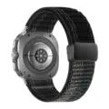 Νάιλον λουράκι ρολογιού για Samsung Galaxy Watch Ultra 47mm, μαγνητικό κούμπωμα κυμάτων - Ultra (Mayro Synthetiko) / Μαύρο