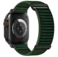 Replacement nylon alpine loop band and watch case compatible with Apple Watch Ultra series. - 42/44/45/46/49mm / Spruce Green (Black Buckle)