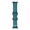 Comoda Correa De Deporte De Silicona Perforada Bicolor De Repuesto Para Apple Watch - 38/40/41mm / Azul cobalto oscuro + Verde aurora