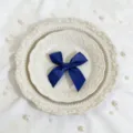 Lazo de cinta de satén azul oscuro para embalaje de regalo y decoración artesanal bonita. - Azul marino
