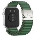 Cinturino in nylon verde con fibbia da paracadutista tattica per smartwatch Huawei dettaglio. - Per Huawei Fit 5 Pro/5/4 Pro/4/3 (connettori argento) / Verde (chiusura argento)