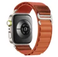 Replacement nylon loop strap for Huawei Fit 5 Pro, breathable alpine watch band orange - Universal Smartwatch Series / Terracotta (Silver Buckle)