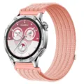 Cinturino di ricambio in nylon per orologio Huawei GT6, cinturino sportivo rosa traspirante 22mm 20mm - Sabbia Rosa