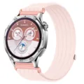 Cinturino per orologio in nylon rosa cinturino di ricambio traspirante compatibile smartwatch. - Rosa Perla