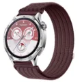 Cinturino per orologio in nylon traspirante compatibile con smartwatch Huawei, viola scuro. - Viola fumé
