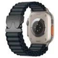Replacement alpine loop nylon watch band with parachute buckle for smart sports watch. - 42/44/45/46/49mm / Dark Gray (Black Buckle)