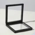 Zwarte PE Folie Zwevende Doos Sieraad Display Opbergdoos voor Ring en Ketting Variant - Enkele Doos 7x7cm / Elegant Zwart