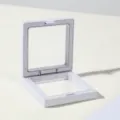 Witte PE-membraan sieraden opbergdoos transparante anti-oxidatie display opbergdoos etui - Enkele Doos 7x7cm / Minimalistisch wit