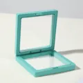 Tiffany blauwe vierkante PE-film zwevende sieraden display doos voor kettingen ringen. - Tiffany blauw - Enkele doos; 7*7