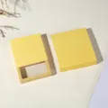 Gele PE-folie hangende sieraden display box, anti-oxidatie opbergdoos voor ringen en kettingen. - Herfststrogelil - Kartonnen hoes (zwevende doos niet inbegrepen); 7*7