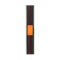 Woven nylon trail loop watch strap replacement band with secure orange pull tab accent. - 20mm / Midnight