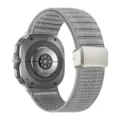 Γκρι νάιλον μαγνητικό λουράκι ρολογιού για smartwatch 47mm, αναπνεύσιμο υφαντό λουράκι με κύματα. - Ανοιχτό γκρι