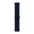 Dark blue elastic nylon woven replacement watch strap with metal buckle for smart watch bands. - 20mm / Dark Blue