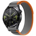 Correa de reloj de nailon Trail Loop compatible con smartwatches, diseño tejido cómodo. - 20mm / Naranja Gris