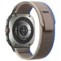 Vervangende trail loop nylon horlogeband compatible met Samsung Galaxy Watch Ultra 47mm. - Samsung Ultra (Zilveren connector) / Blauwgrijs