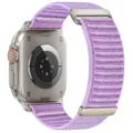 Purple nylon alpine loop watch band compatible with smart watch replacement strap accessory - Hyacinth Purple (Titanium Buckle)