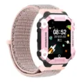 Beschermende smartwatch hoesje en geweven nylon horlogeband variant, roze robuust design. - Universeel Model / Roze Zand