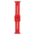 Rotes Silikon Ersatzarmband kompatibel mit Apple Watch, bequemes Sportarmband mit Schnalle. - 42/44/45/46/49MM / Hellrot