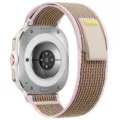 Nylon alpine loop vervangend horlogebandje geschikt voor Samsung Galaxy Watch Ultra 47mm. - Samsung Ultra (Zilveren connector) / Zandroze