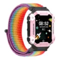 Kleurrijke geweven nylon vervangende horlogeband compatible met kinder smartwatch, stijlvol. - Universeel Model / Officieel Kleurrijk