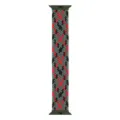 Braided solo loop nylon watch band replacement compatible with Apple smart watch, green red. - Camo Green