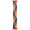 Colorful braided solo loop watch band compatible with Apple Watch, comfortable nylon strap. - Rainbow