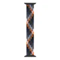 Braided nylon solo loop strap for Apple Watch in colorful weave with black metal adapters. - Six Colors