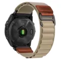 Bracelet de montre en nylon tissé de rechange compatible avec Garmin Fenix 8 Tactix 7. - 20mm / Olive
