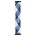 Braided solo loop nylon watch strap compatible with Apple Watch, blue and white diamond design. - [L-Large 155mm] 38/40/41mm / Checkerboard Blue White