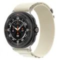 Cinturino in nylon a cappio alpino per Samsung Watch 8, cinturino intrecciato traspirante. - Connettore argento per Samsung Watch 8/8 Classic / Luce Stellare
