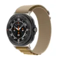 Cinturino per orologio in nylon Alpine per Samsung Watch 8 Classic, cinturino cachi intrecciato. - Connettore argento per Samsung Watch 8/8 Classic / Grano
