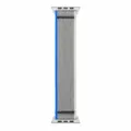 Bracelet boucle en nylon compatible avec Apple Watch, bracelet de rechange tissé élastique. - Bleu foncé
