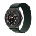 Cinturino per orologio in nylon alpino verde compatibile con Samsung, sportivo e durevole. - Connettore argento per Samsung Watch 8/8 Classic / Verde Scuro