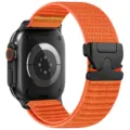 Cinturino per orologio in nylon con fibbia paracadute arancione vivace per smartwatch. - Arancione