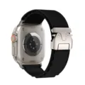 Correa de reloj de nylon con hebilla de paracaídas de metal, compatible con relojes inteligentes. - Negro (hebilla de titanio)