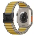 Nylon alpine loop watch band with metal parachute buckle for Apple Watch Ultra 2 9 8 - [New Color] Wheat (Black Buckle)