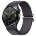 Cinturino per orologio in nylon grigio intrecciato con fibbia scorrevole per smartwatch. - 20mm / Grigio siderale