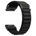 Zwart alpen nylon horlogebandje vervangende band compatibel met sport slimme horloges. - Zwart